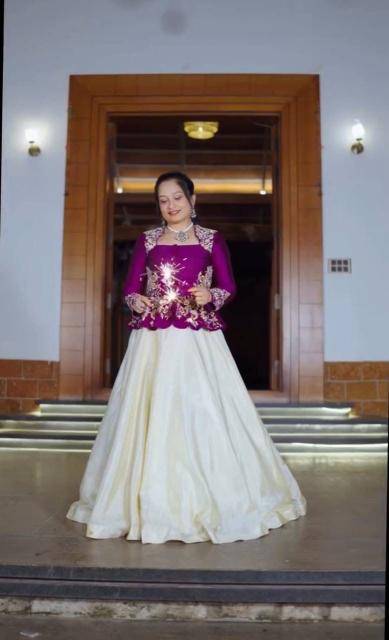 Launching Festival Special Pc 558 Chinon purple Lehenga choli retailers in Pune
